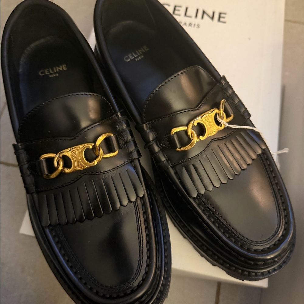 CELINE MARGARET LOAFER WITH TRIOMPHE CHAIN